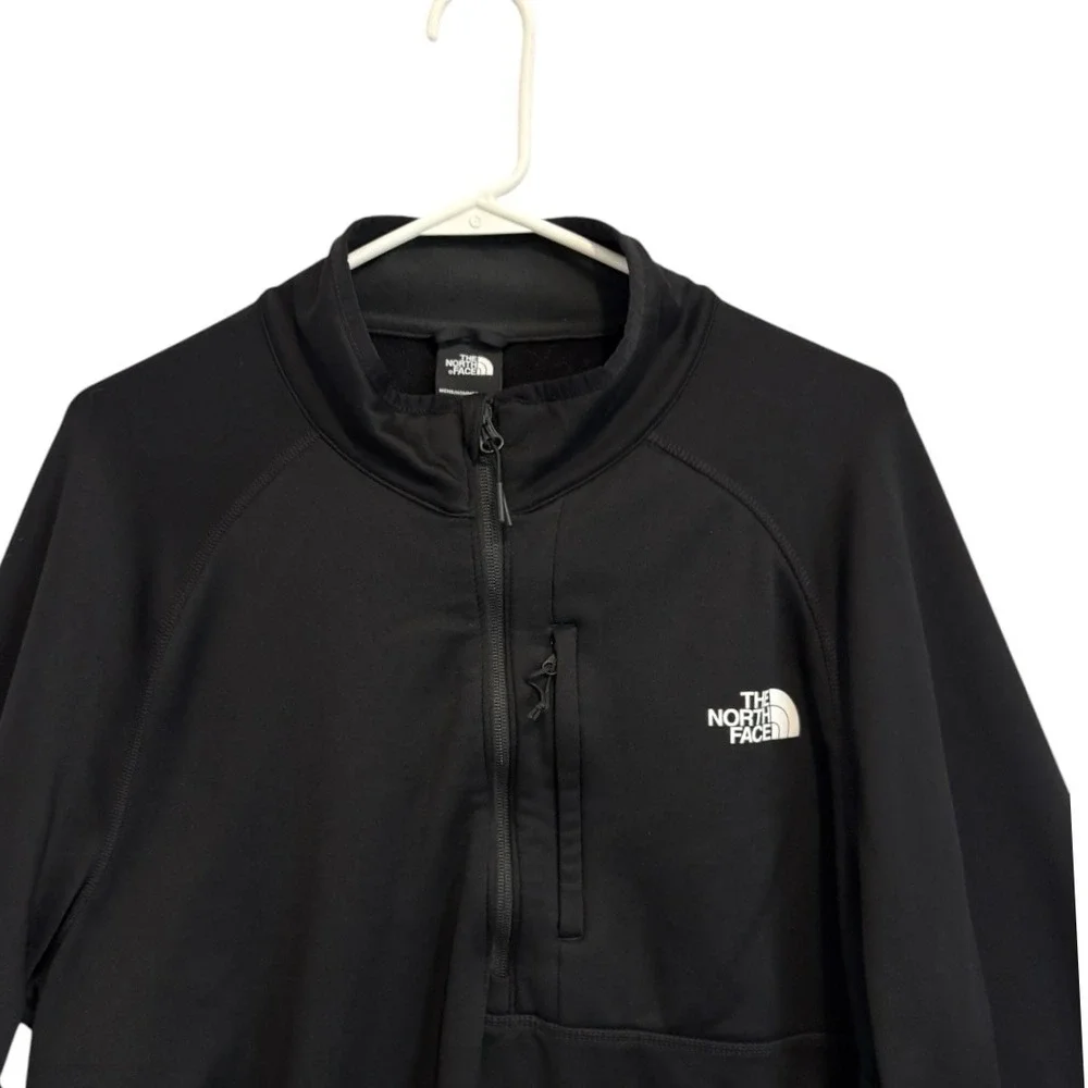 The North Face Mens Canyonlands Size XL Black Quarter Zip Pullover Mock Fleece